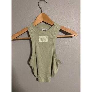 Boys Lie Womens Baby Tank One Size Green Angel Graphic Ribbed Cropped Grunge